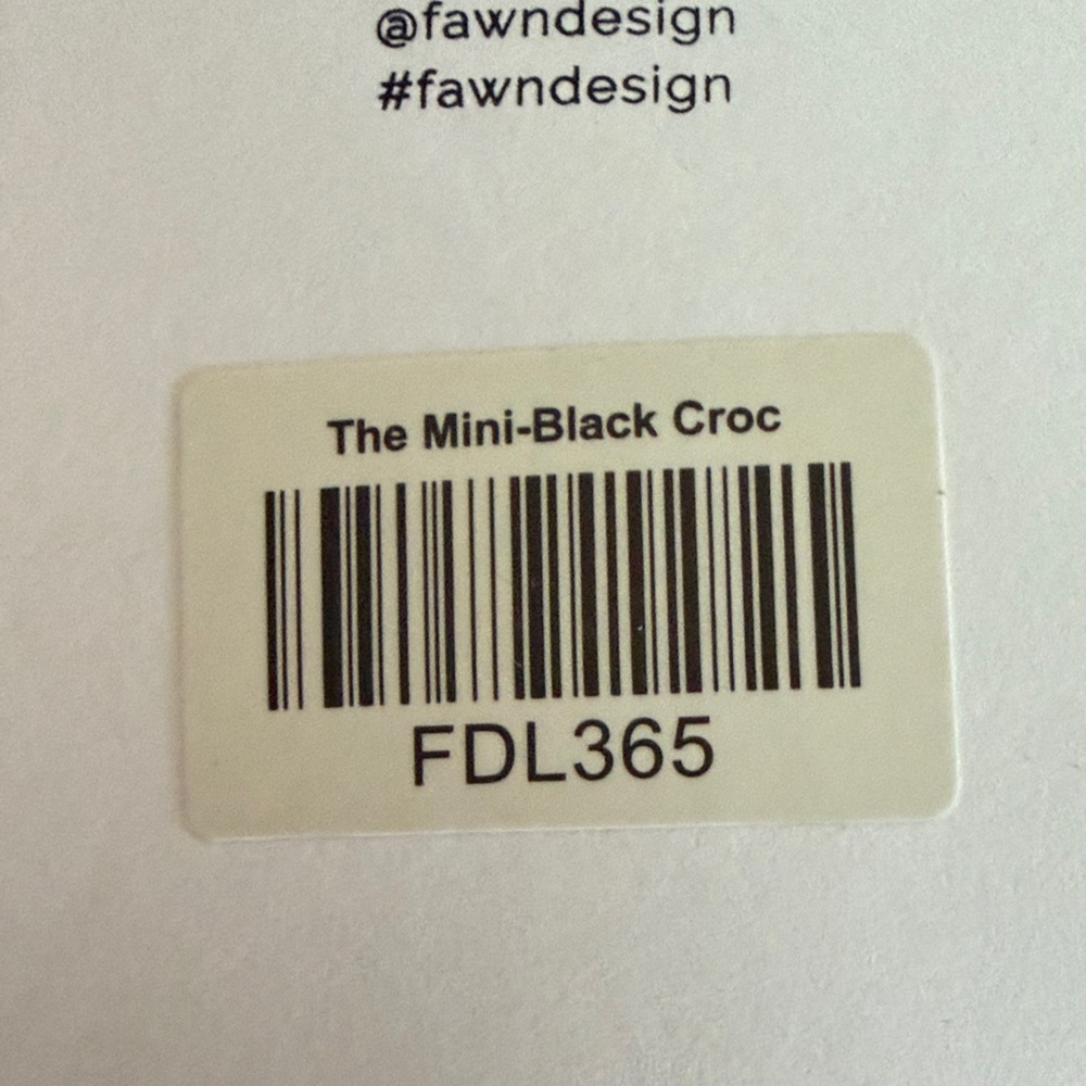 FAWN Black Croc-Embossed Backpack / Crossbody Bag with Gold Accents BNWT - Picture 11 of 11